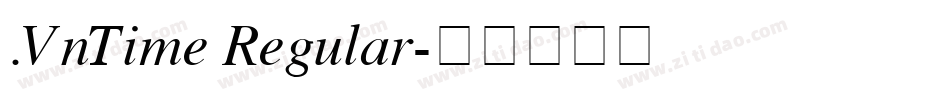.VnTime Regular字体转换